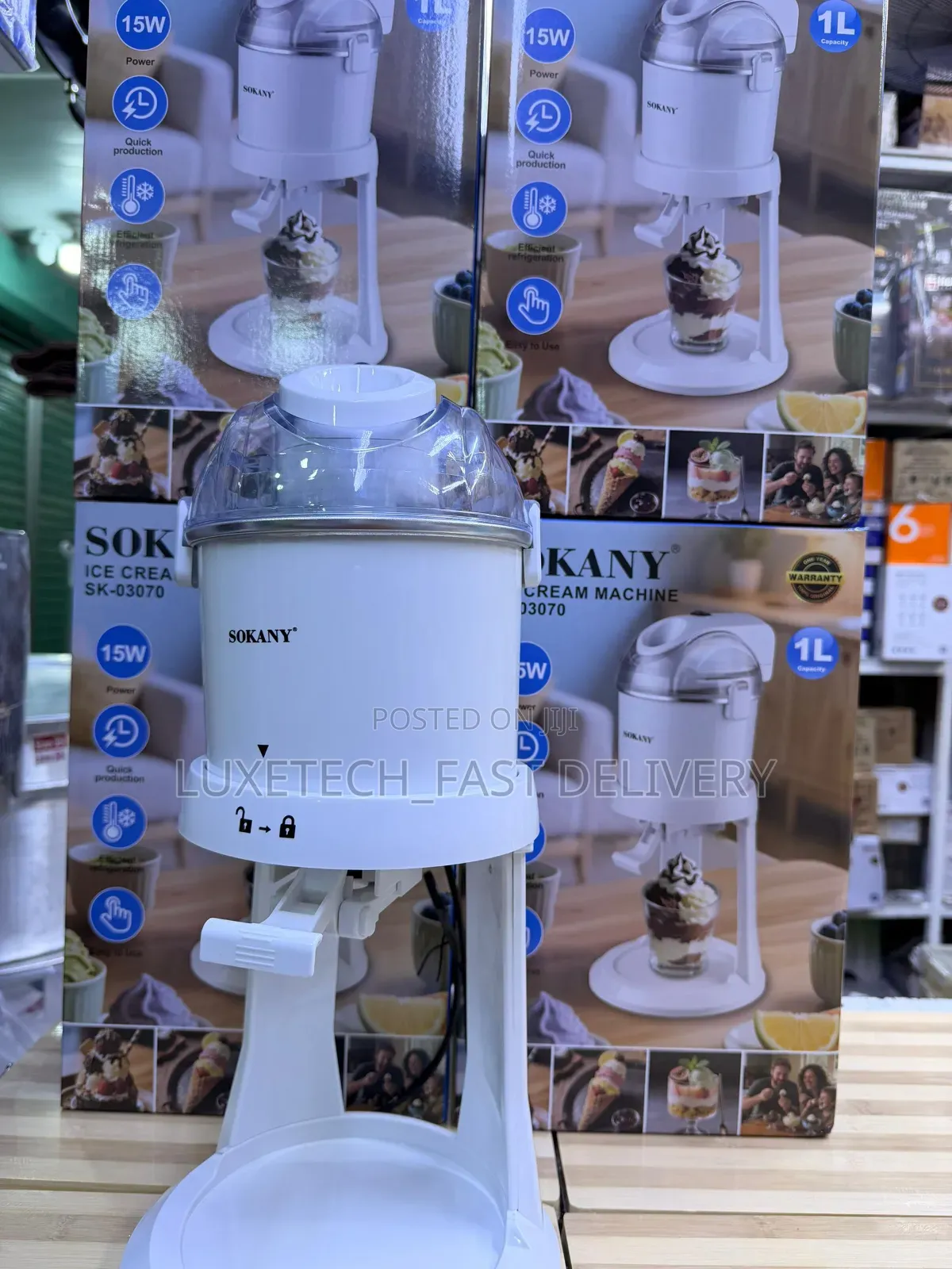 Sokany Sk-03070 Mini Ice Cream Maker Homemade Soft-Serve Desserts