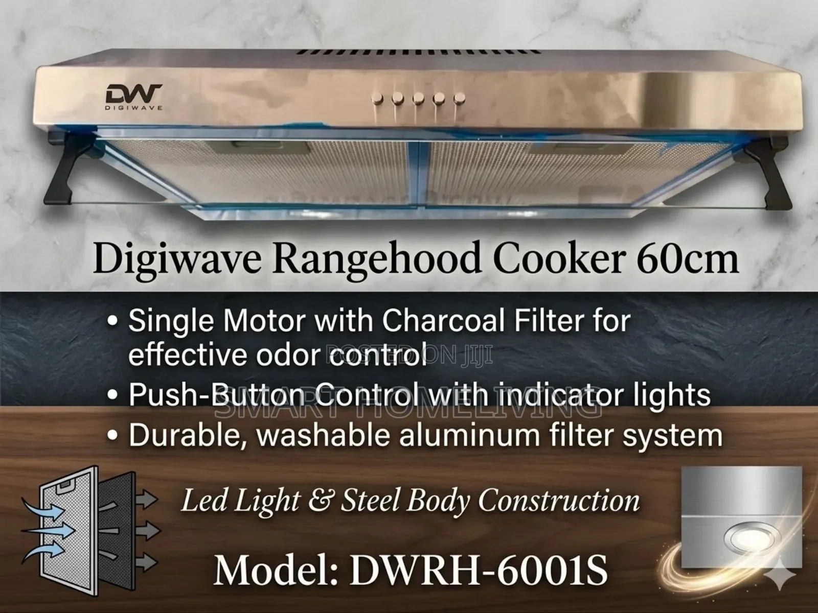 Digiwave Rangehood Cooker 60cm ,