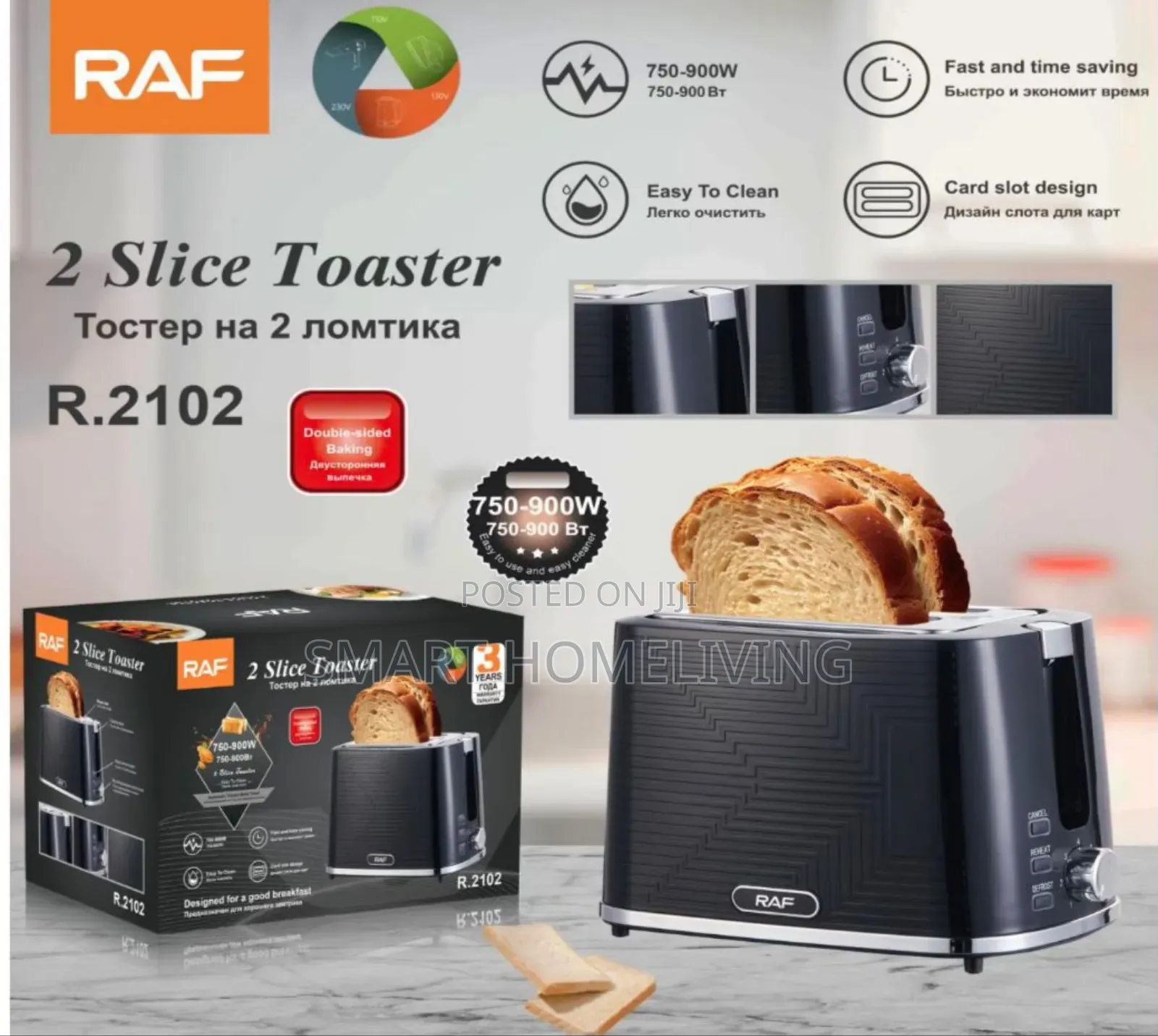 Raf 2 Slice Toaster