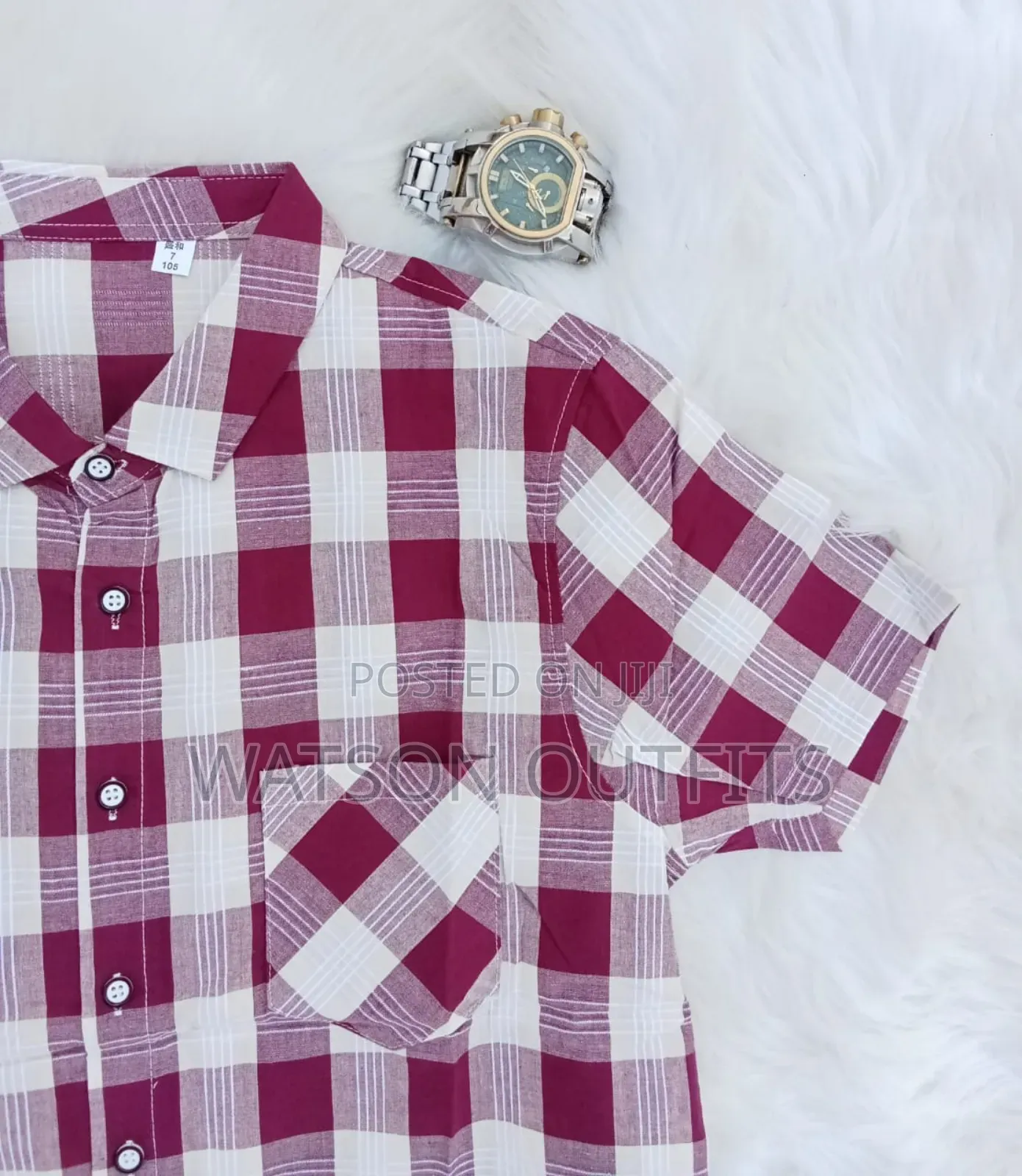 Shati or Men's Shirts Short Sleeved Brand New Materials Quality