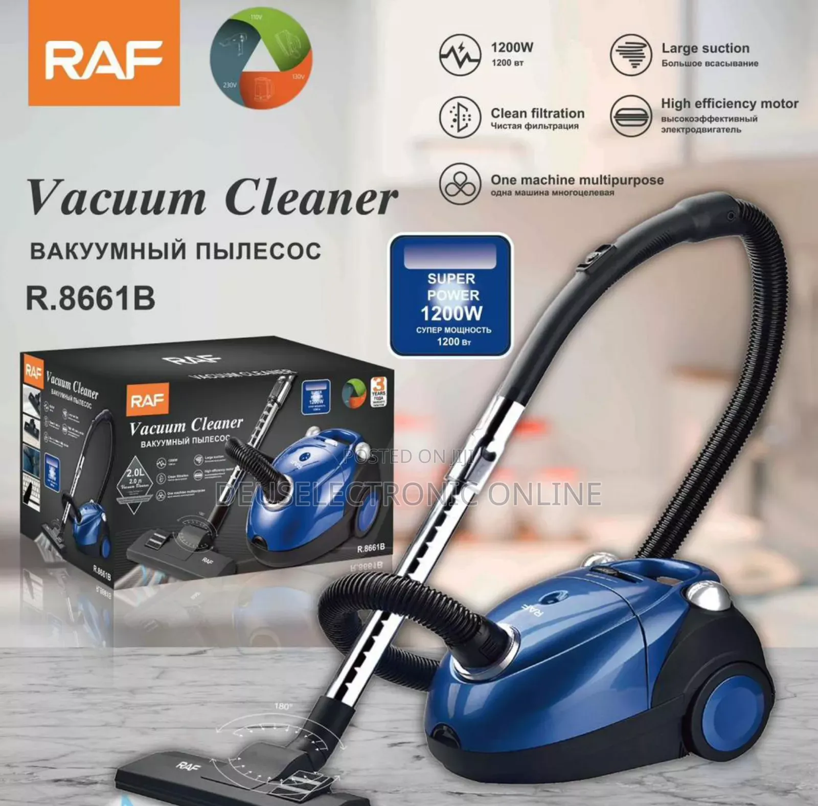 *Electric Raf Vaccum Cleaner 2l