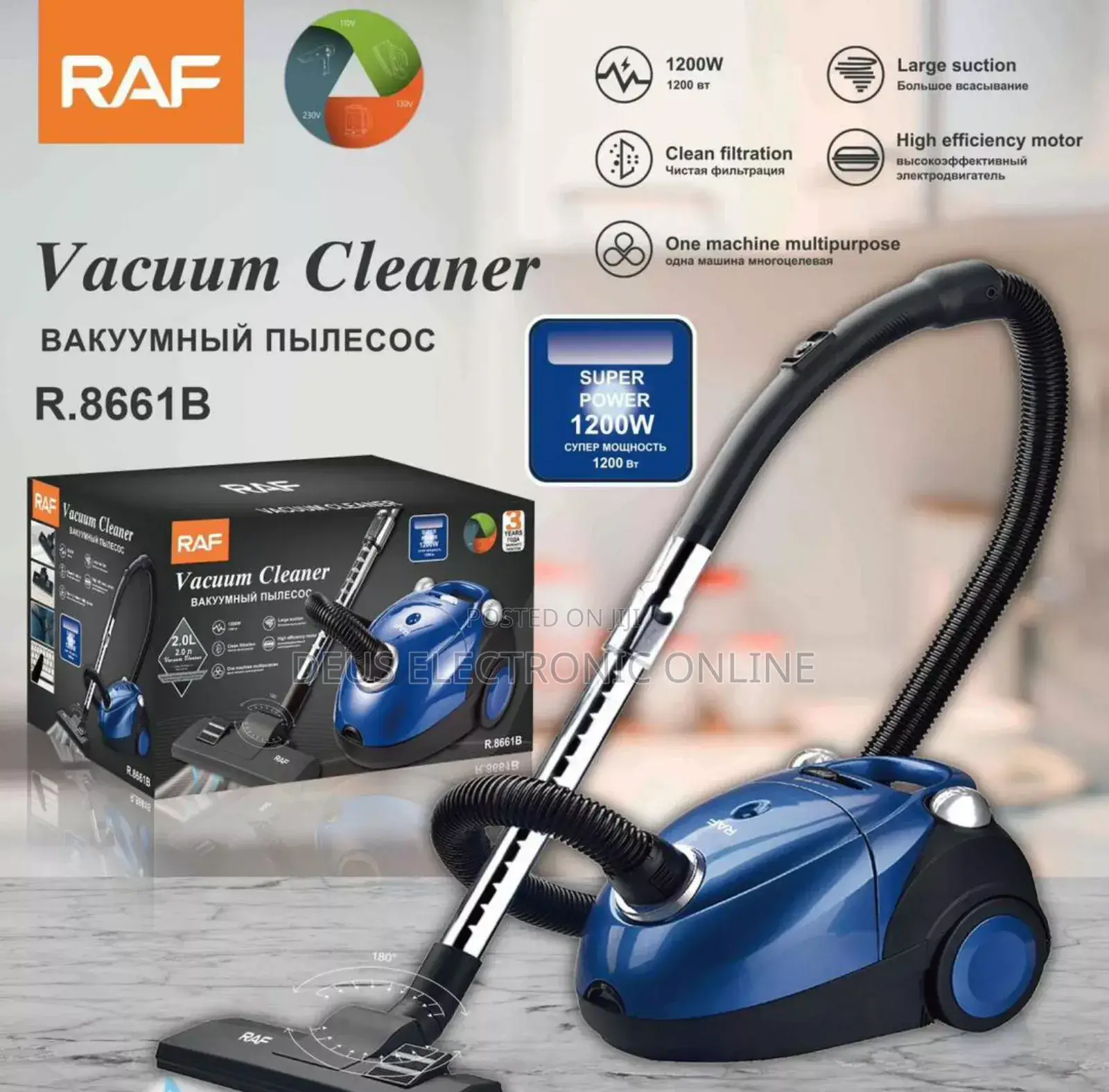 *Electric Raf Vaccum Cleaner 2l