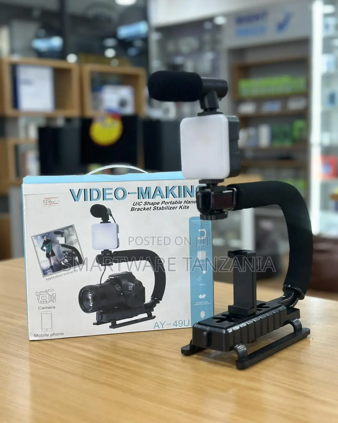 Ay-49u U Shape Video Making Bracket Kit With Mic Light