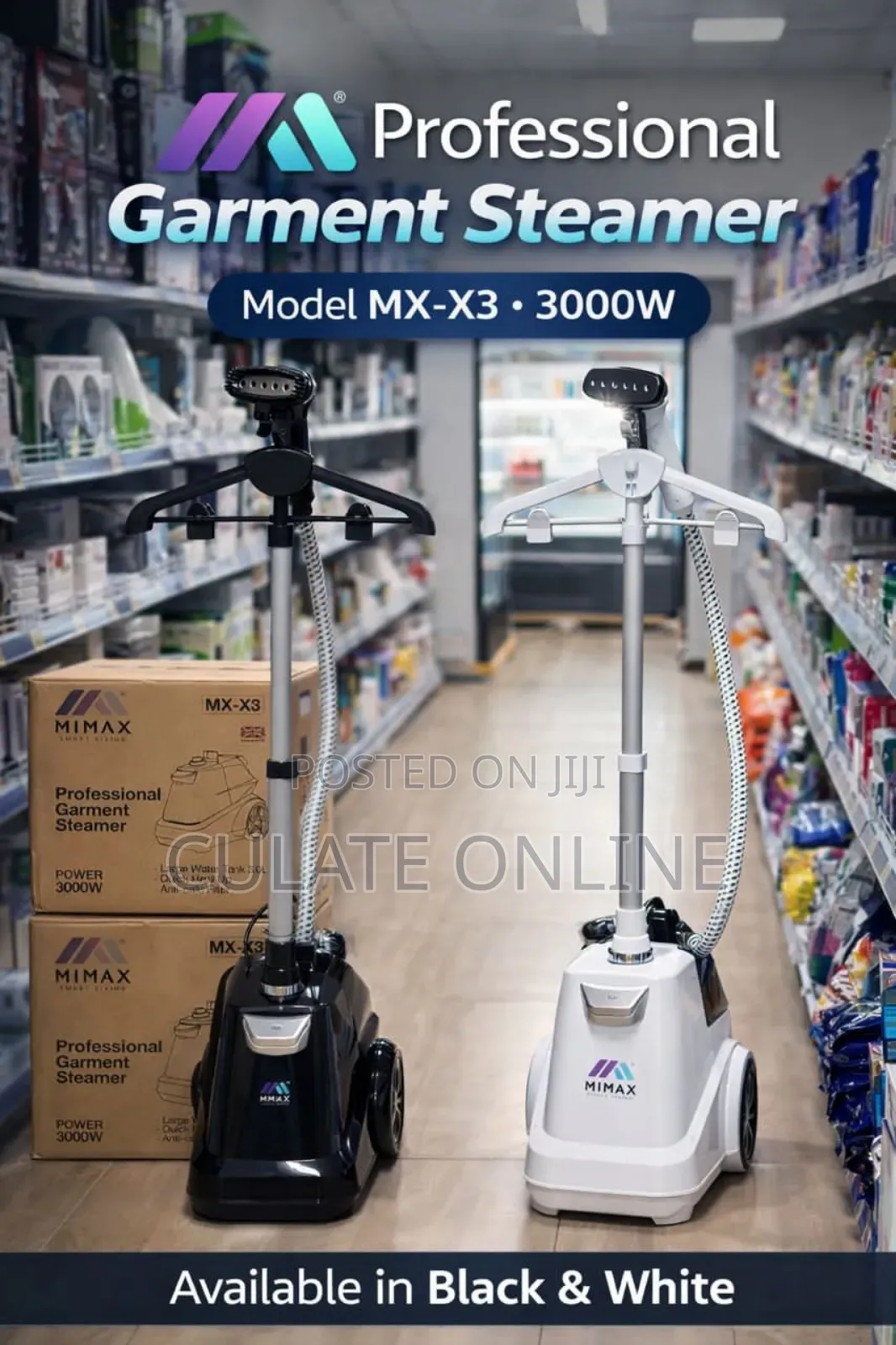3ltrs Mimax Proffessional Garmet Steamer / Pasi Ya Kusimama