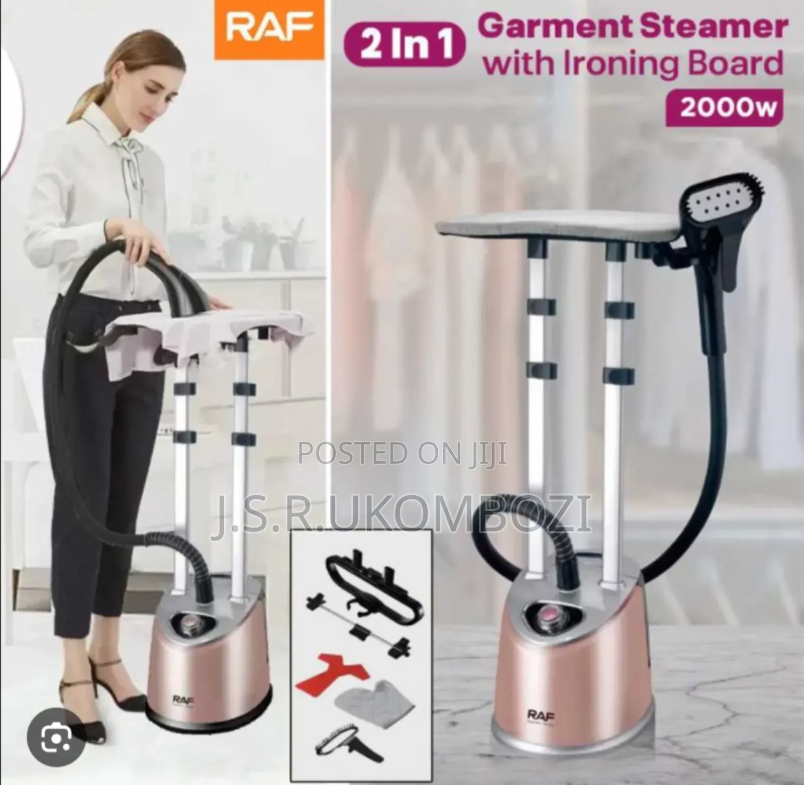*Raf Garmer Steamer 2 in 1with Board Watts 2000w