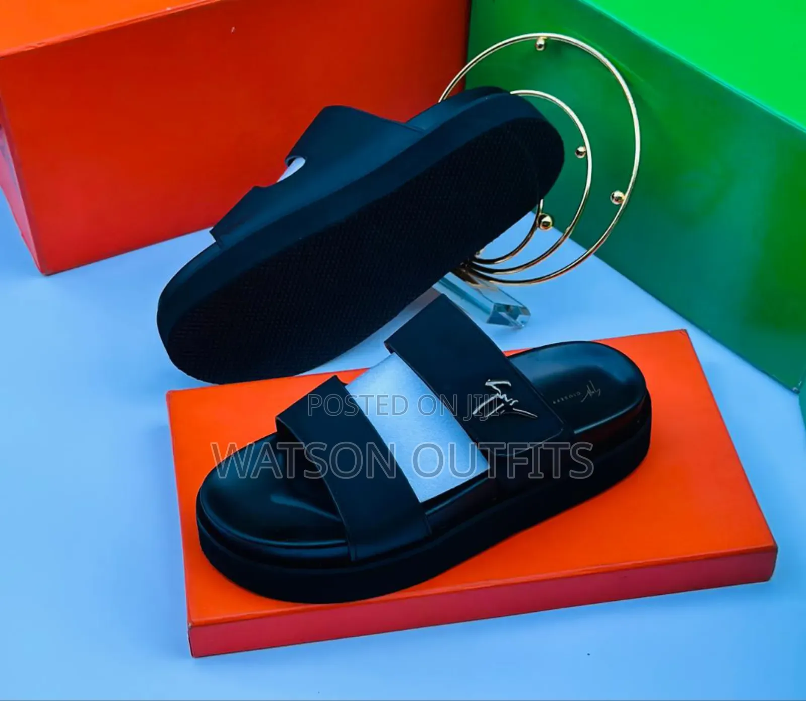 Top Quality Men's Leather Sandals Pedro Hermes Versace Brands
