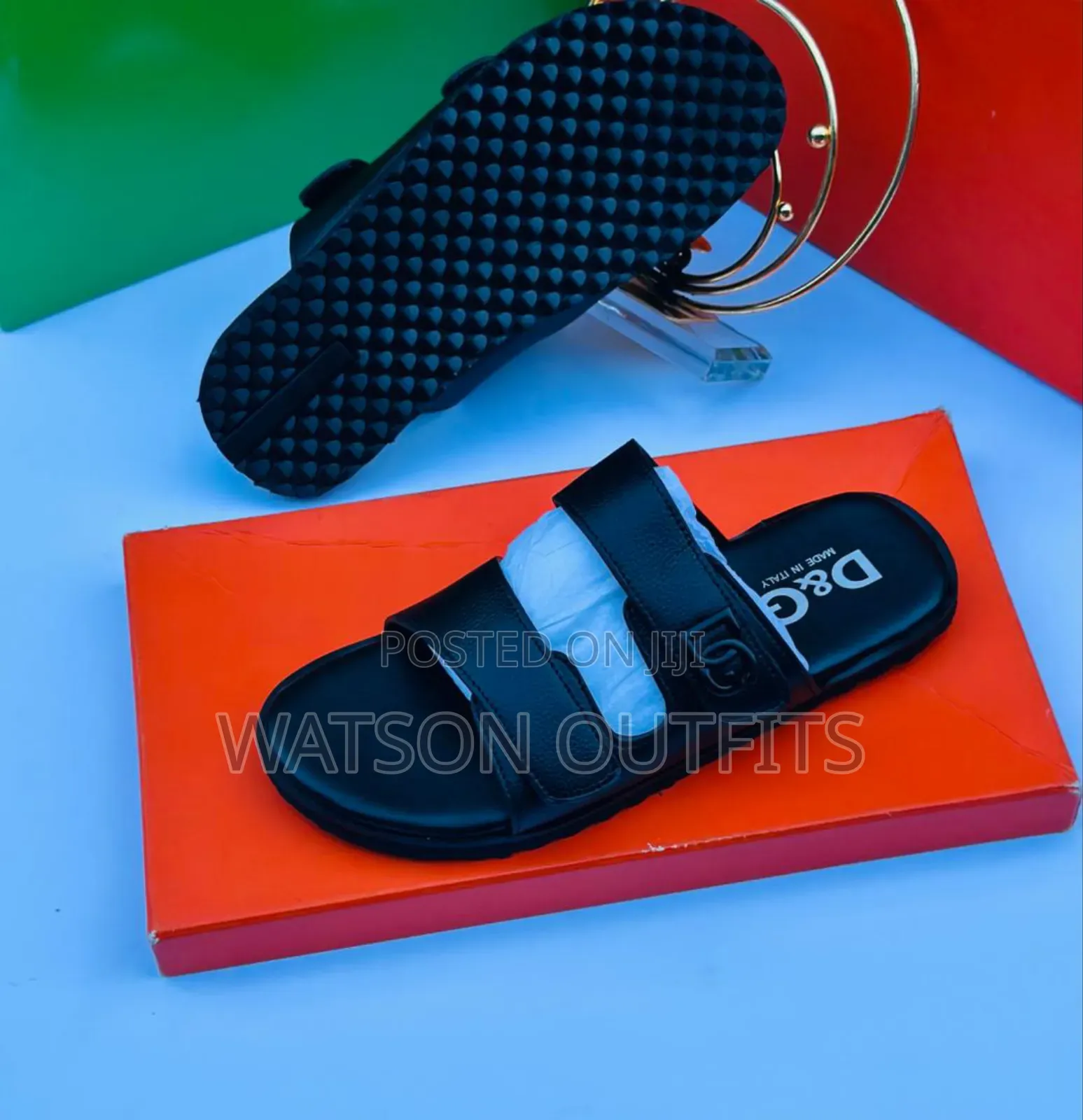 Top Quality Men's Leather Sandals Pedro Hermes Versace Brands