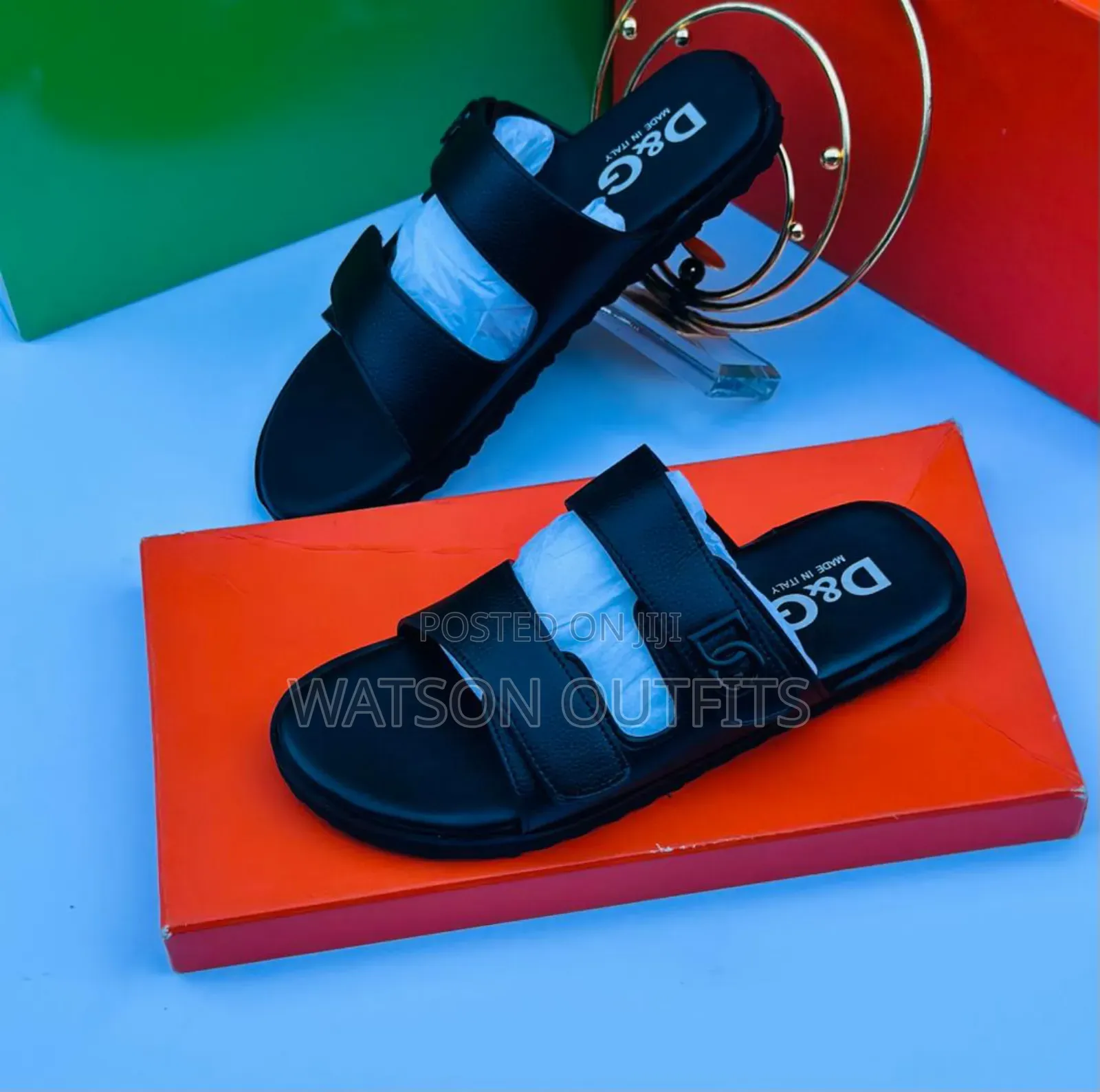 Top Quality Men's Leather Sandals Pedro Hermes Versace Brands