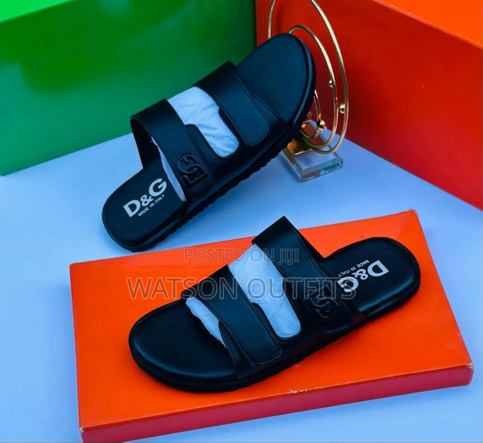 Top Quality Men's Leather Sandals Pedro Hermes Versace Brands