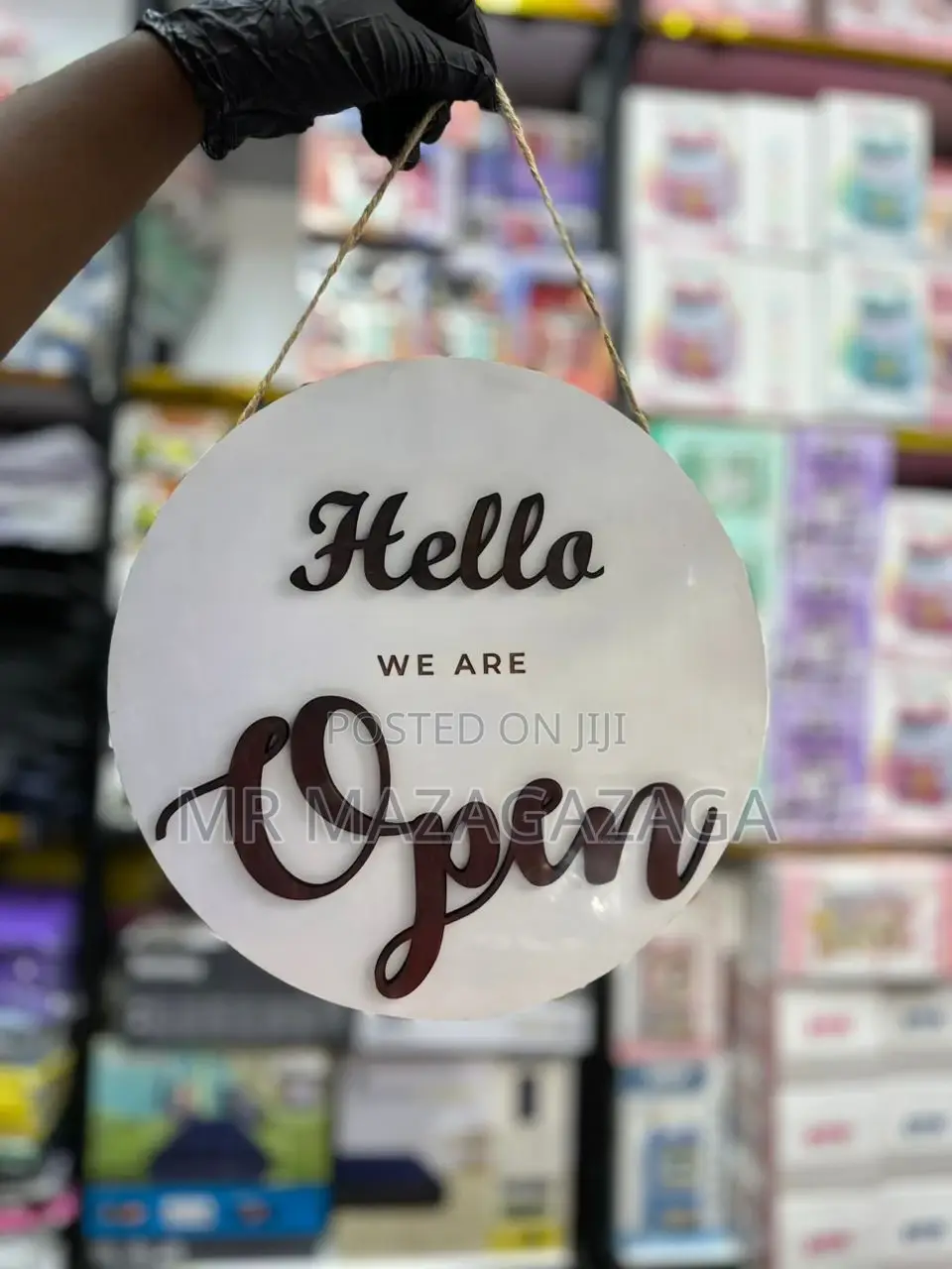 Open Hanging Wooden Sign Vibao Vya We Are Open