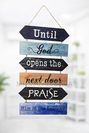 *#Hanging Wooden Sign Decor