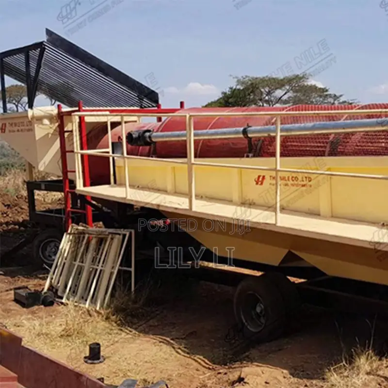 100 TPH Alluvial Gold Mining Mobile Trommel Washing Plant