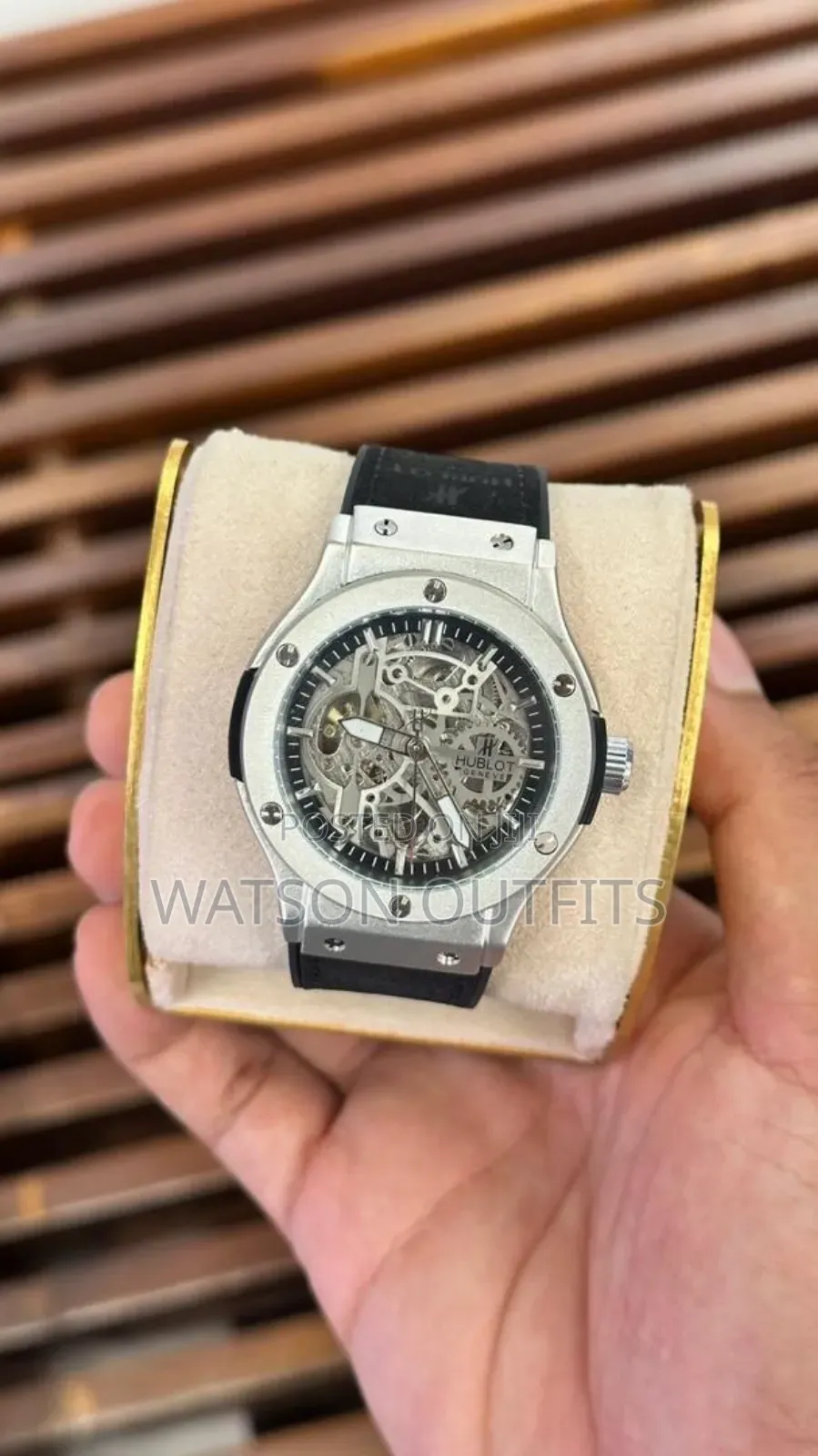 Hublot Brand Men's Leather Straps Watches Movement Automatic