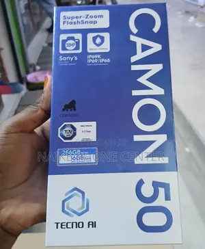 New Tecno Camon 50 256 GB Black