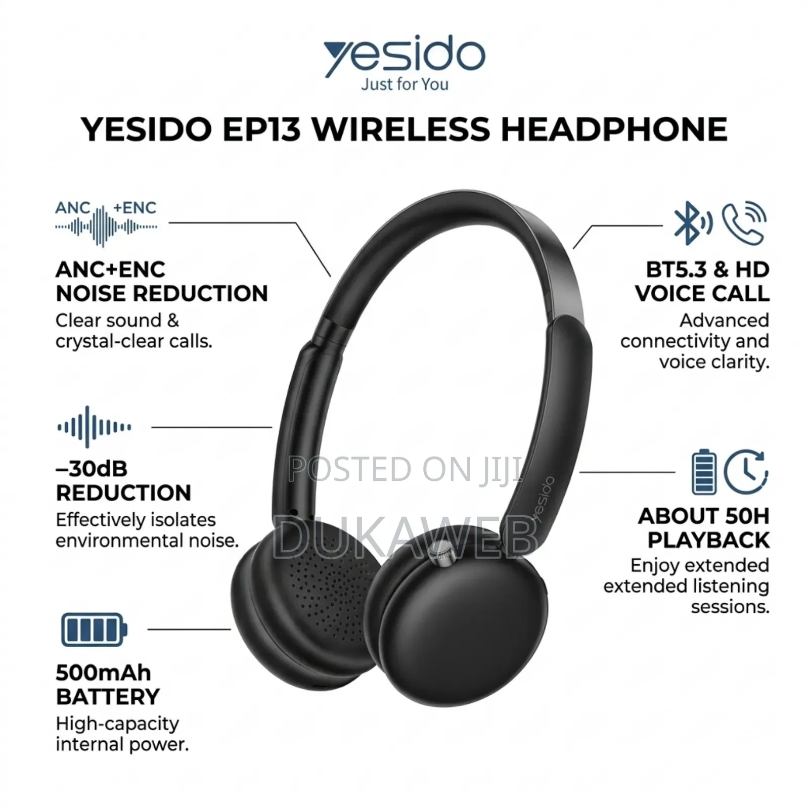 Yesido Ep13 Wireless Headphone