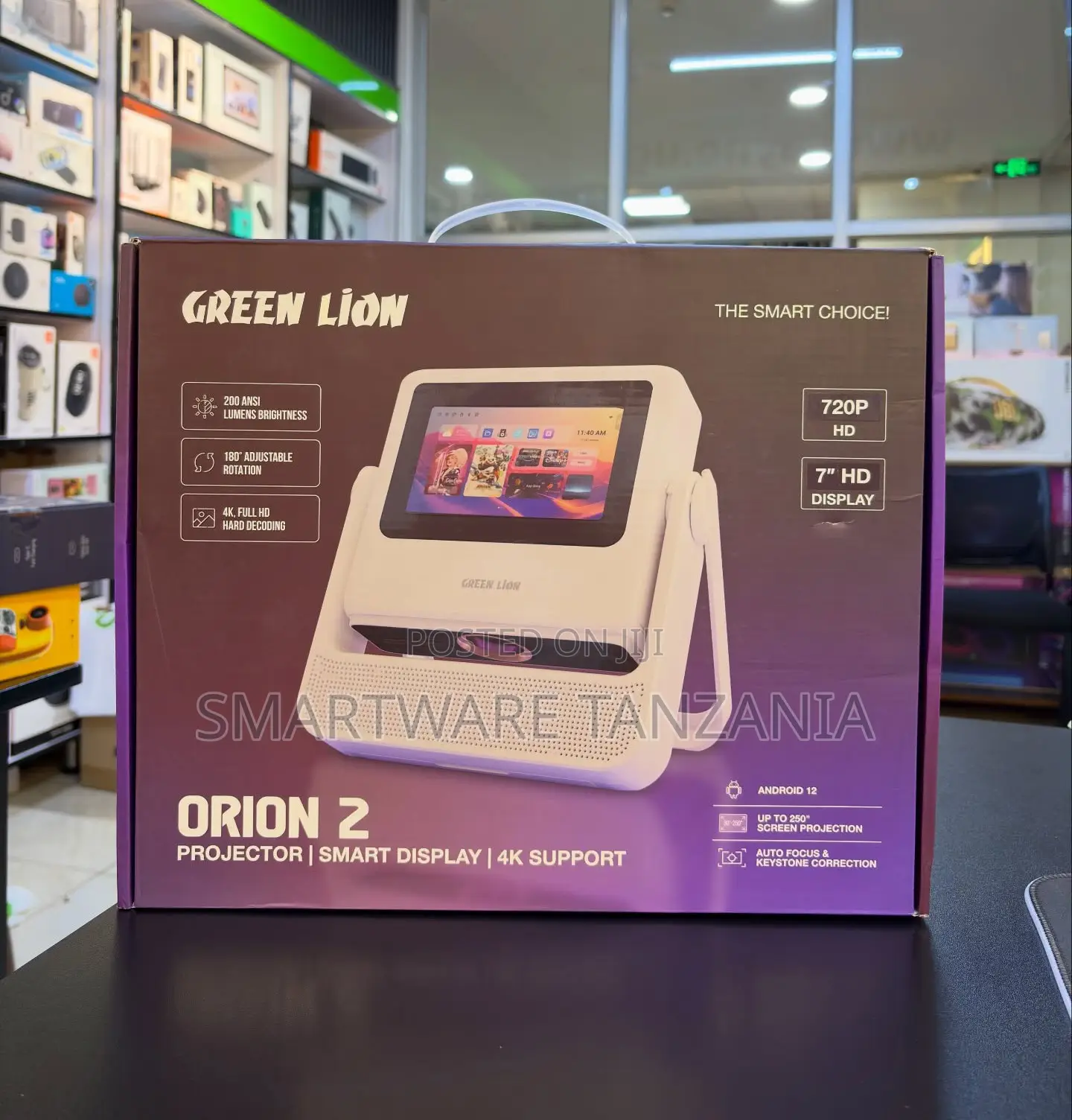 Green Lion Orion 2 Projector Android 12 720p Support