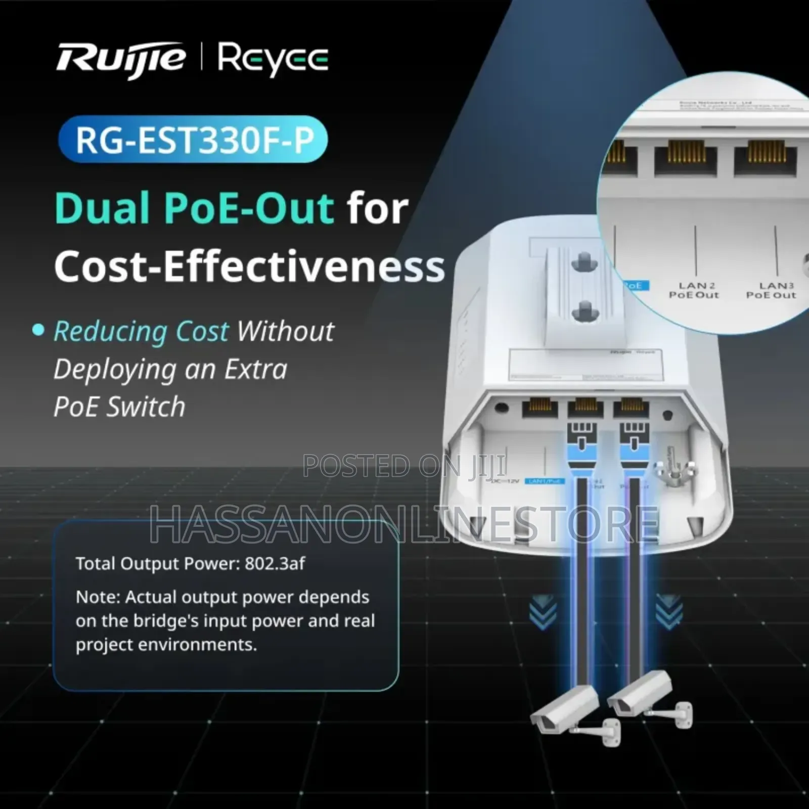 Ruijie Rg-est330f-p, 3 Km, 13 Dbi Wireless Bridge