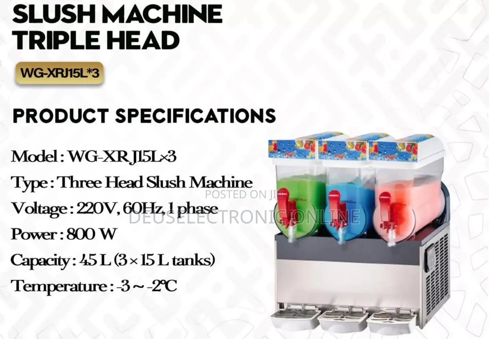 Commercial Slush Mashine 1 Dish 2,And 3