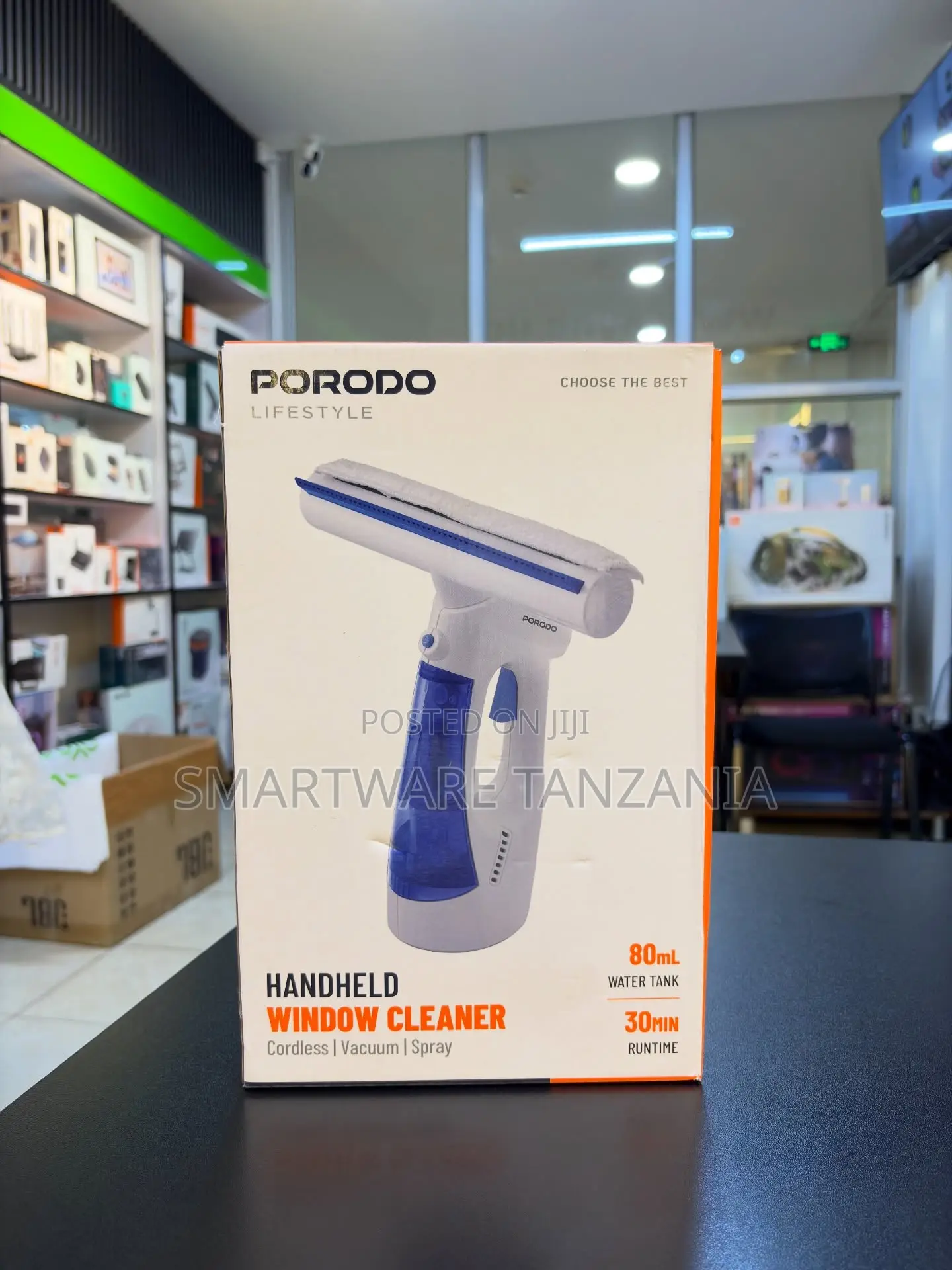 Porodo Handheld Window Cleaner Cordless Vacuum Spray 30min