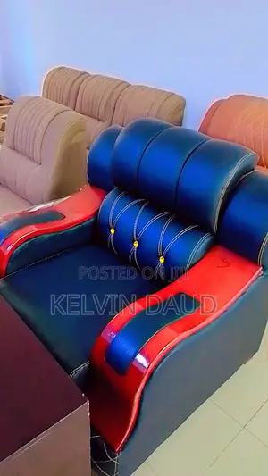 Modern Upholstered Sofa With a Two-Tone Design