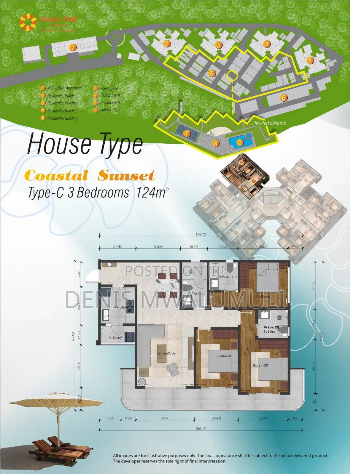 3bdrm Apartment in Mango Tree Residence, Kinondoni for sale