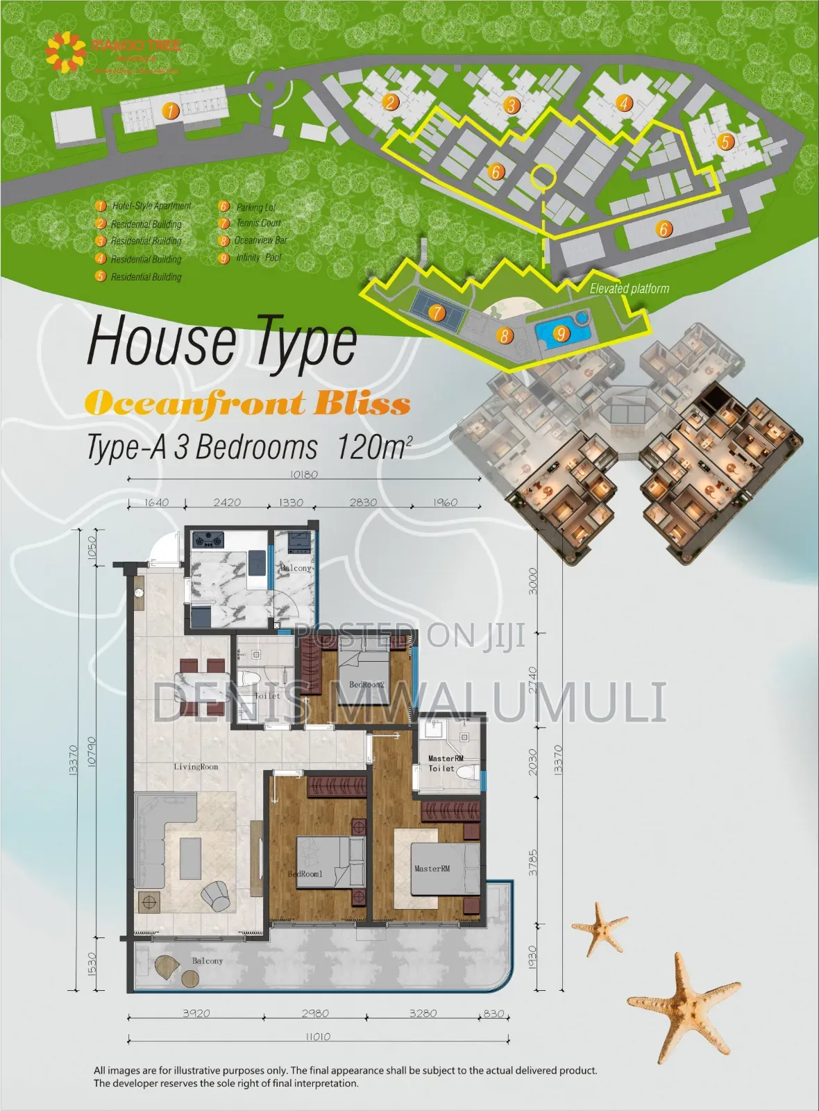 3bdrm Apartment in Mango Tree Residence, Kinondoni for sale