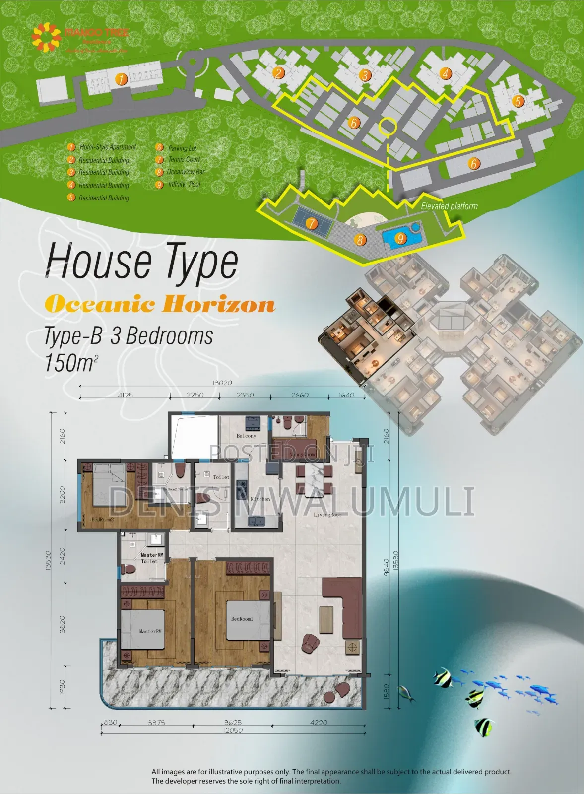 3bdrm Apartment in Mango Tree Residence, Kinondoni for sale