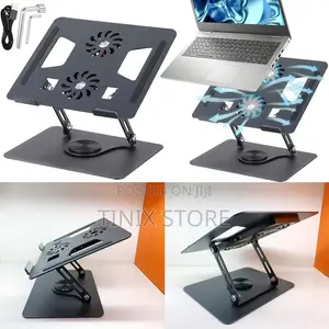 Aluminum Laptop Stand With Double Fan