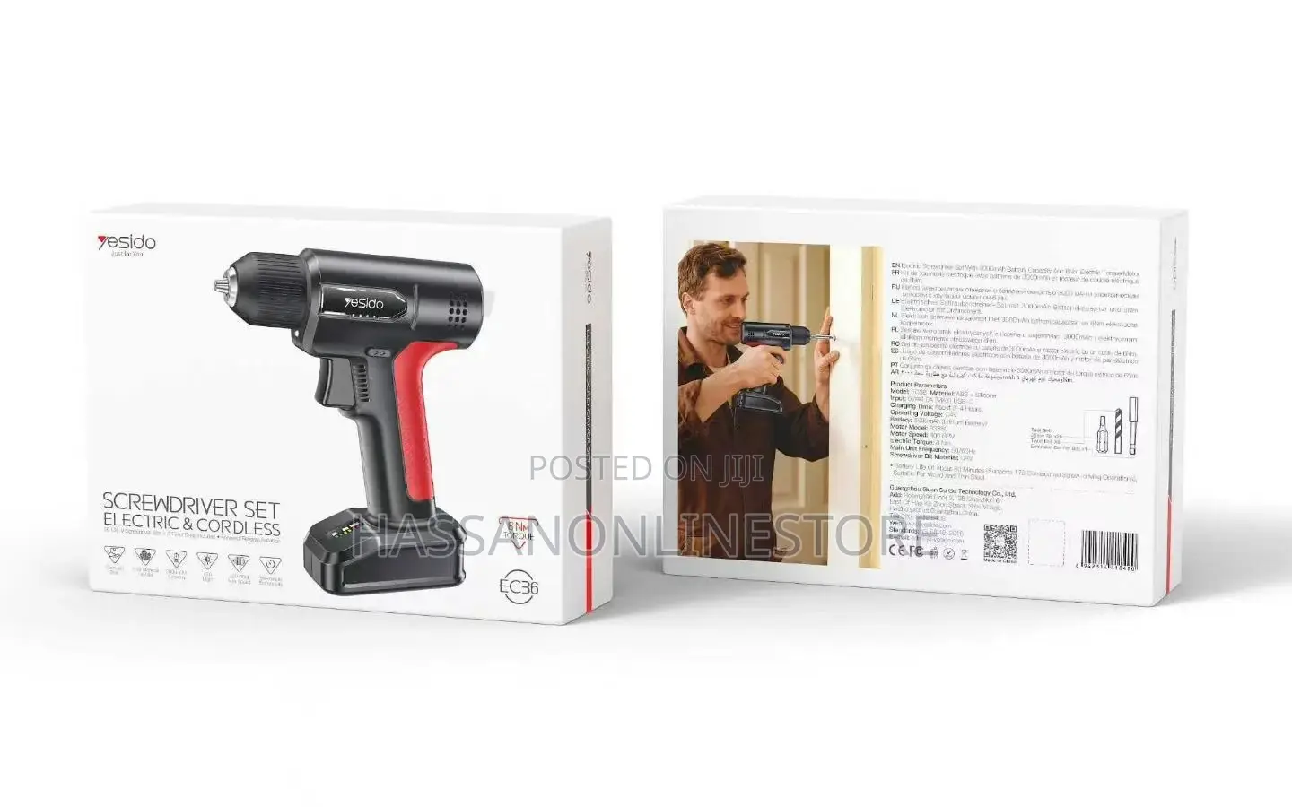 Yesido Ec36 Cordless Electric Screwdriver With Drill Bit