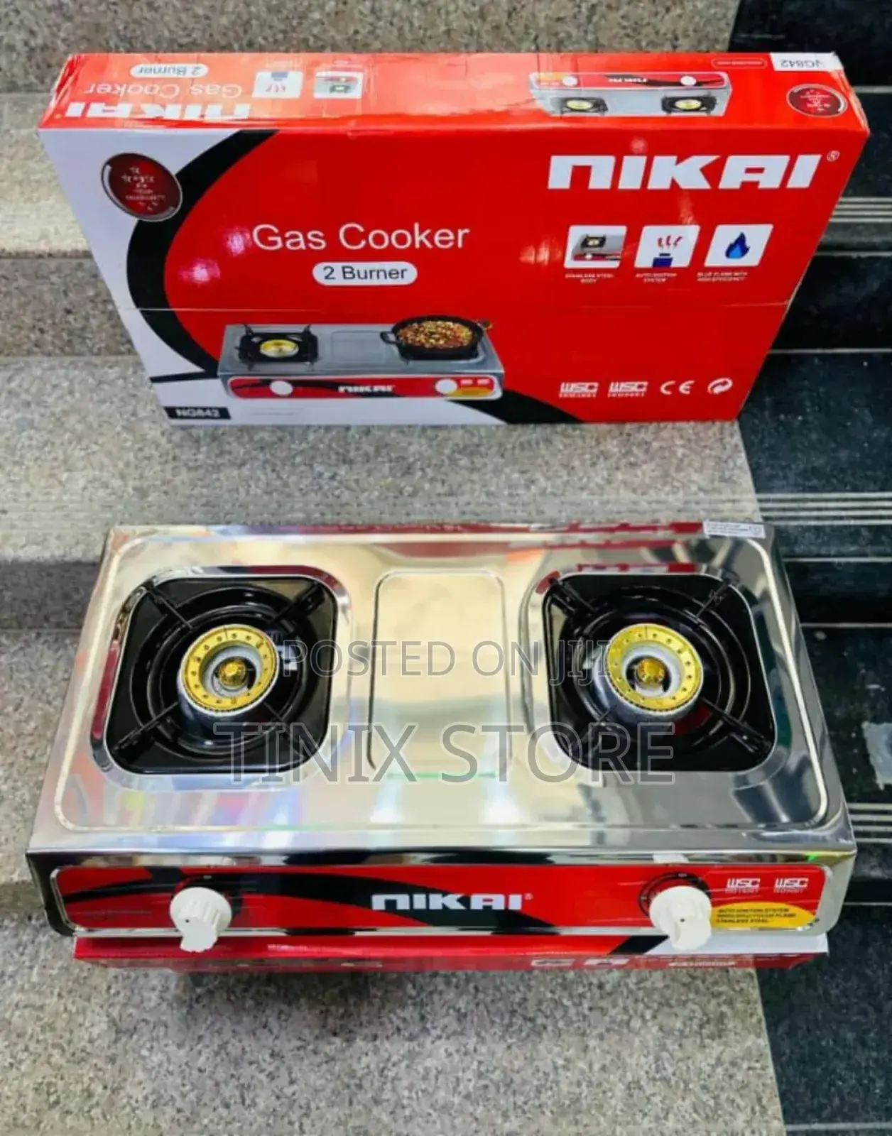 Nikai Gas Metal Stove With 2 Plates