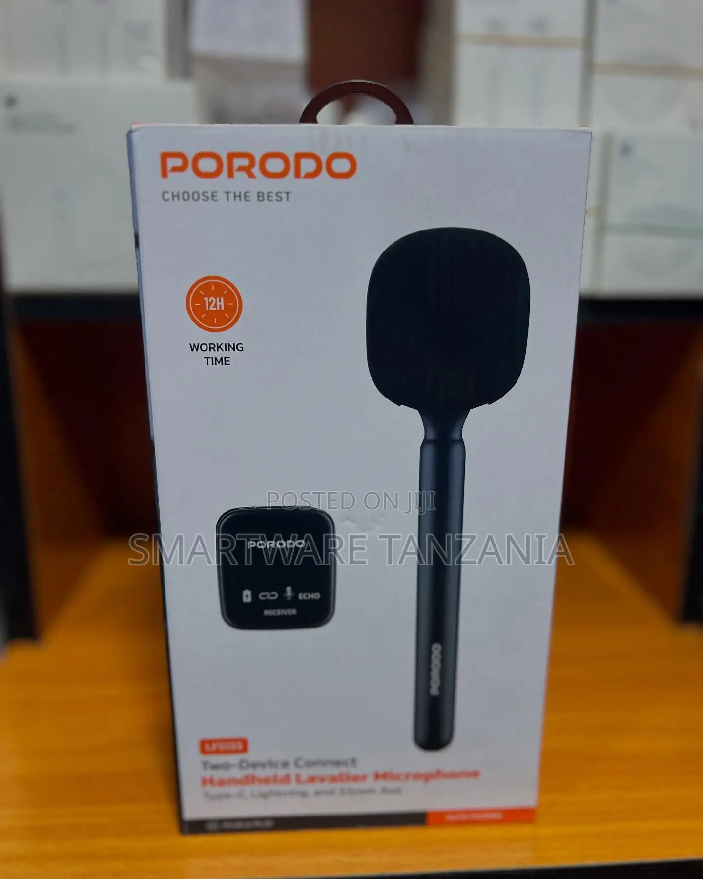 Porodo Handheld Lavalier Microphone 12h Usb-C Lightning