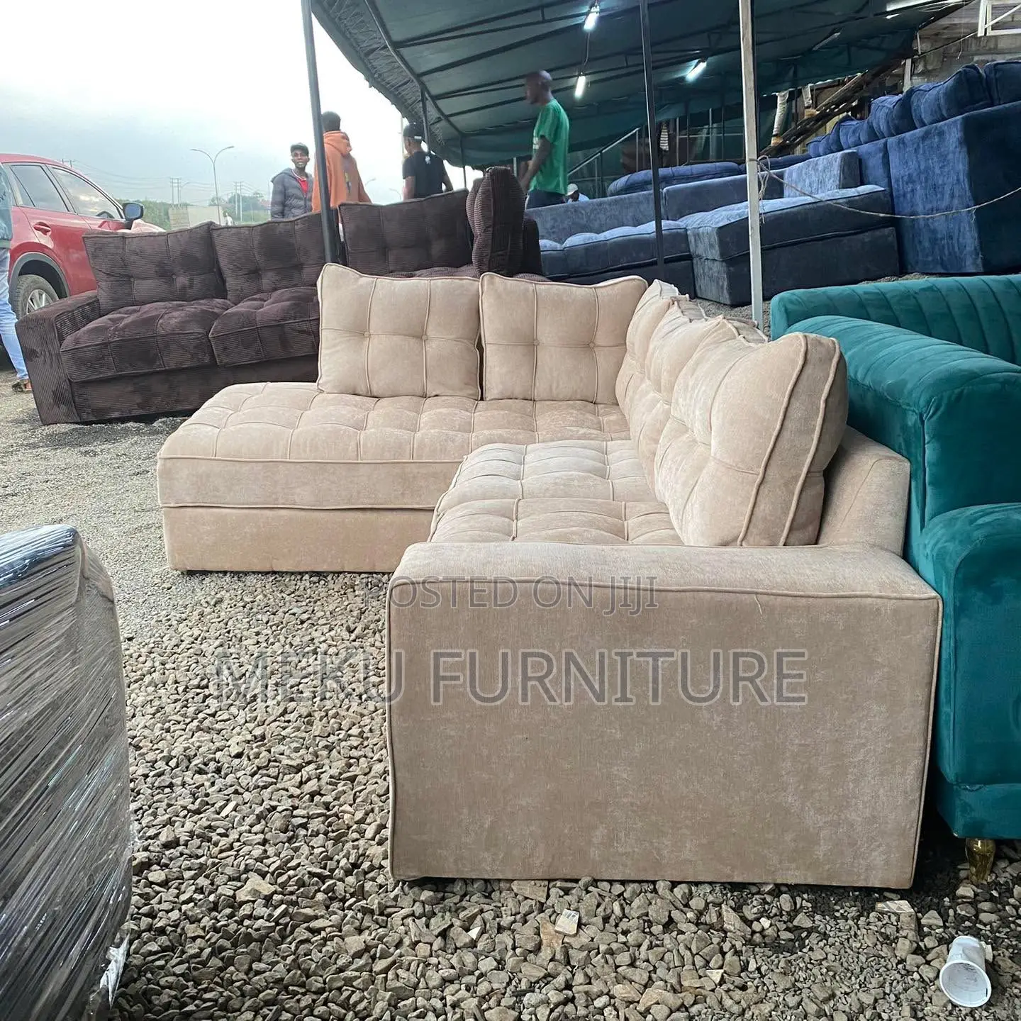Fiber L Shape Sofa