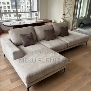 L Shaped Sofa 5 Seat Filling Material Fiber