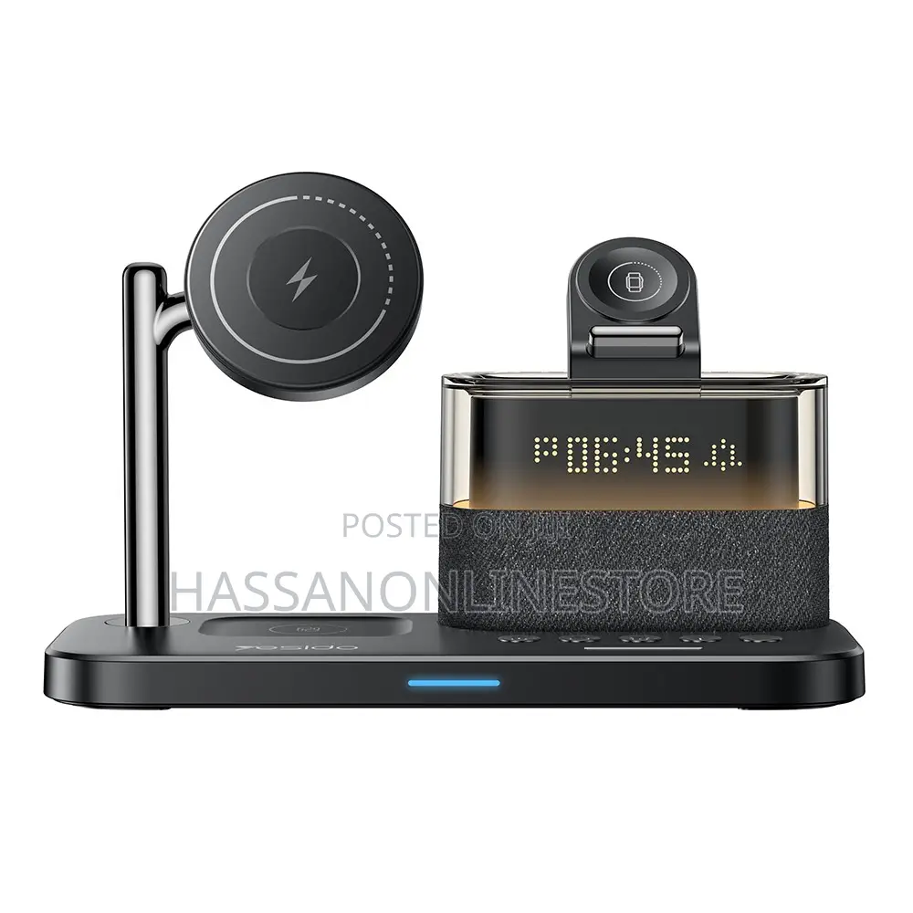 Yesido Ds37 6 In 1 Desktop Wireless Charger Stand Charging Station