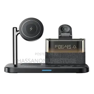 Yesido Ds37 6 In 1 Desktop Wireless Charger Stand Charging Station