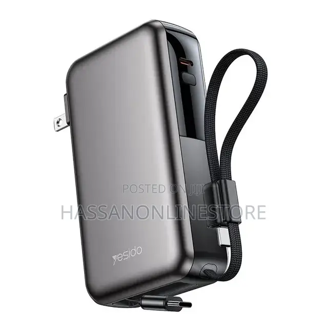 Yesido Yp90 10000mah 22.5w With Retractable Cable