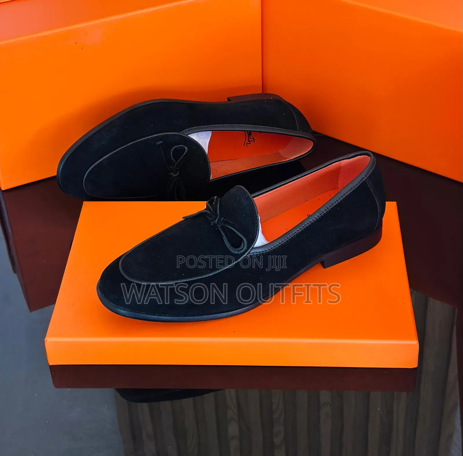 Christian Louboutin Brand Men's Leather Loafer Shoes Original