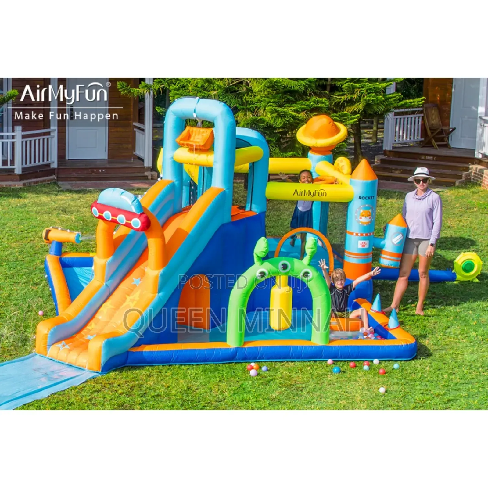 Inflatable Bounce House Animal Water Slide Combo Kids Jump Castle