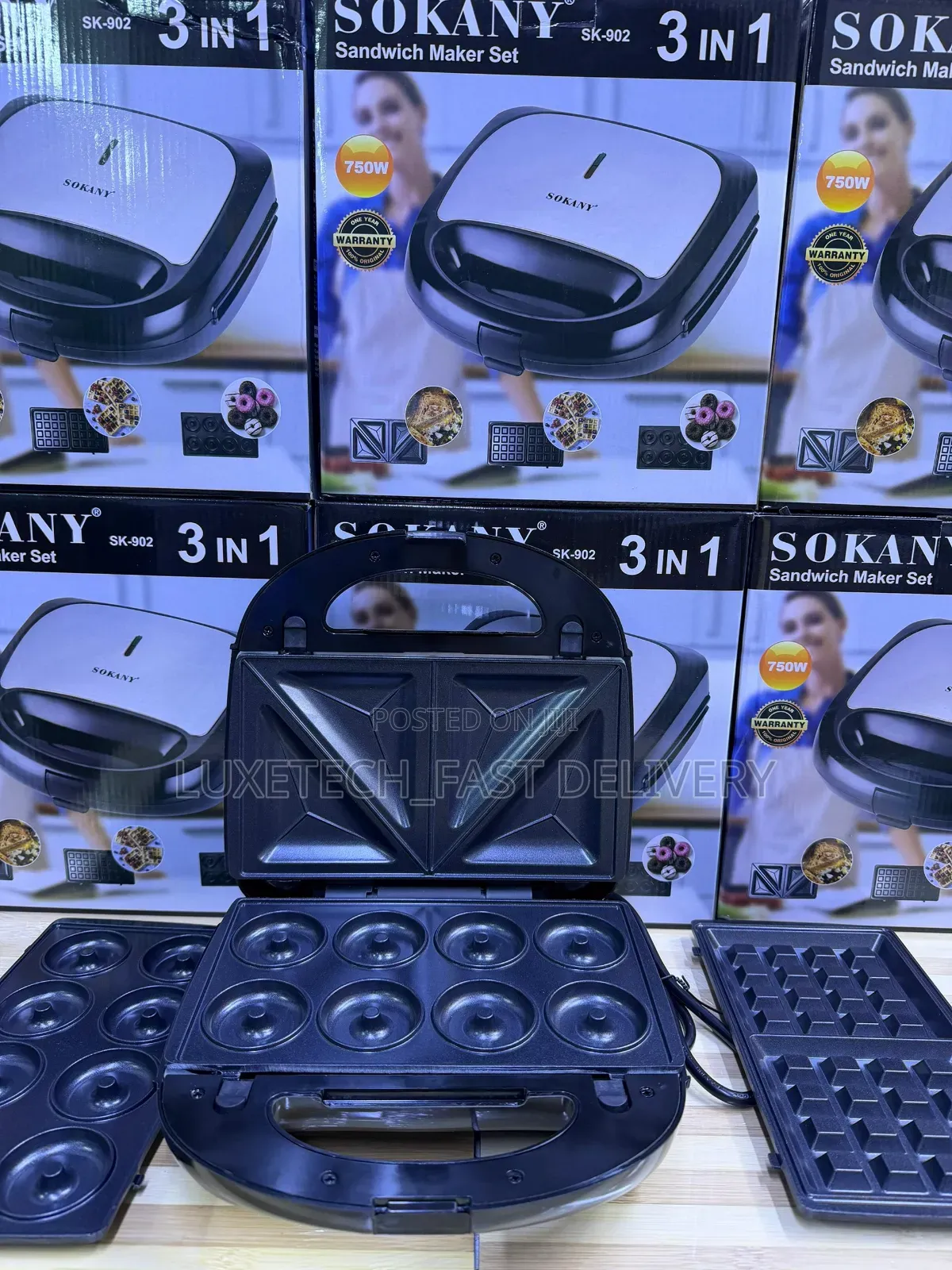 Sokany 3-in-1 Sandwich Maker Set (Model Sk-902)