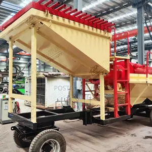Mobile Drum Gold Washing Plant Construction for Field Mining