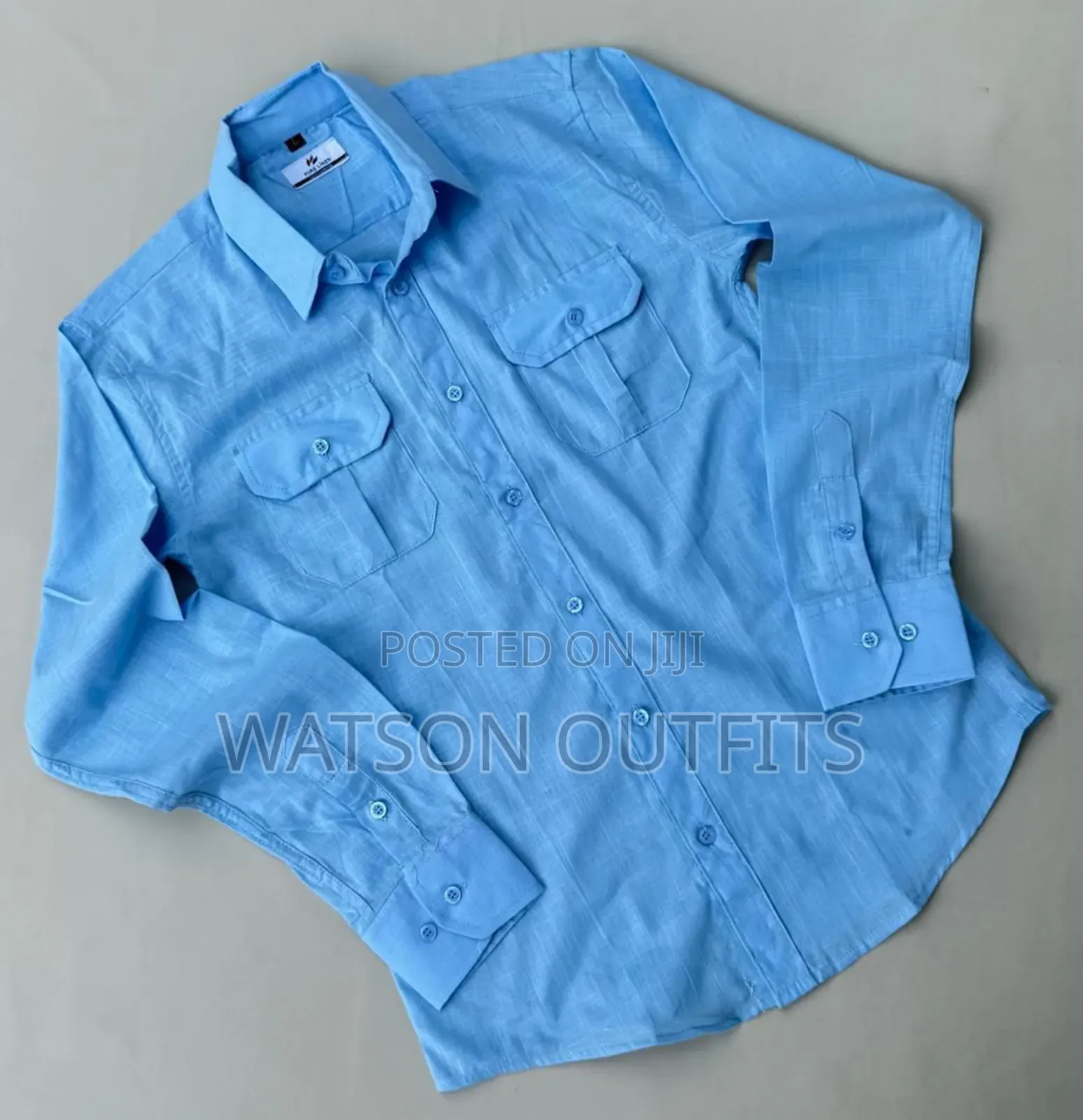 Men's New Shirts Pure Linen Materials Quality Men's Dress Shirts