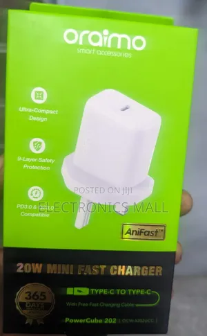 Oraimo Powercube 202 Ocw-5202ucc Type-C to Type-C 20w Charger