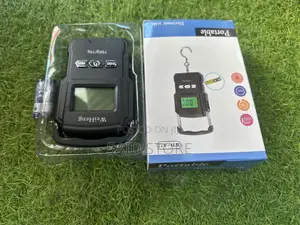 Black Electronic Weighing Digital Scale Rechargeable LCD 75kg 10g