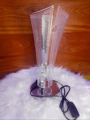 Modern Decorative Bedside Lamp Designed With a v-Shaped Acrylic Shade