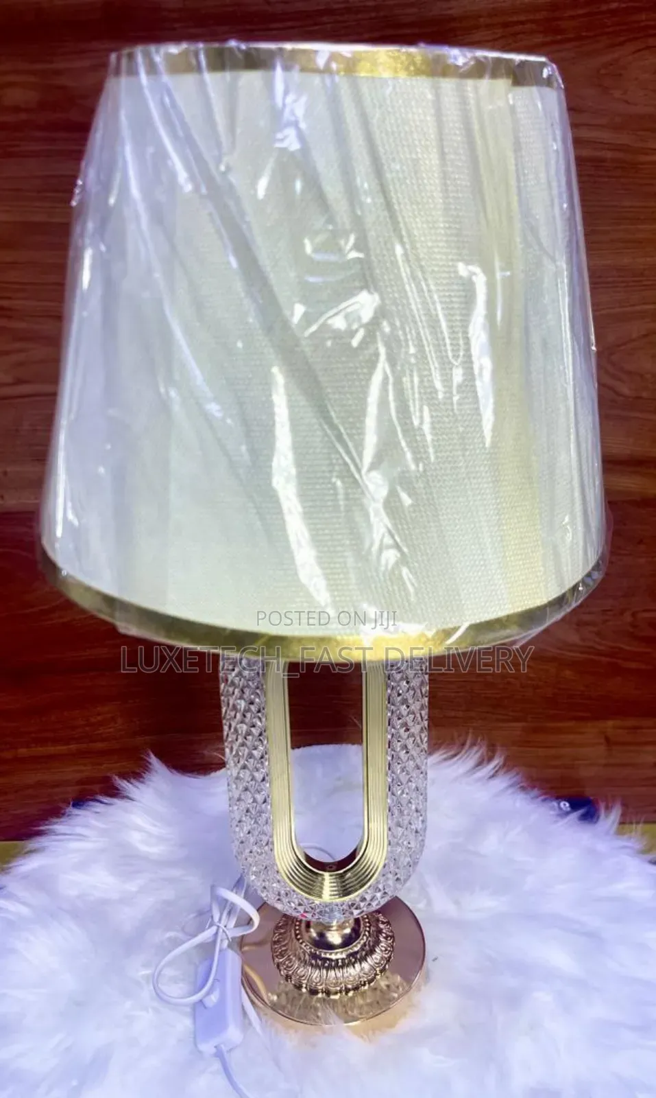 Modern Bedside or Table Lamp With Classic Tapered Shade.