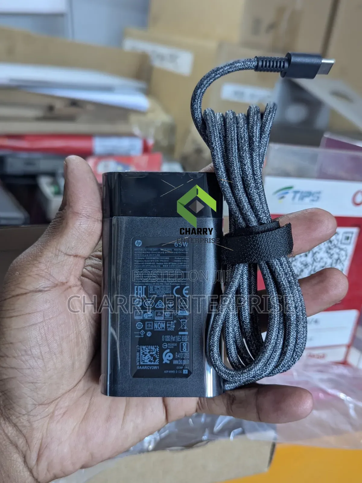 Original Genuine Adapter Hp Type C Oval 65w Super Quality