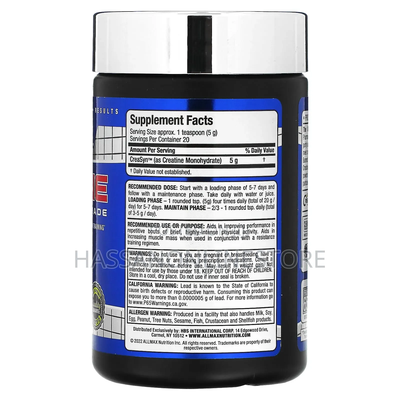 All Max Creatine, Pharmaceutical Grade, Unflavored, 3.53 Oz (100 G)