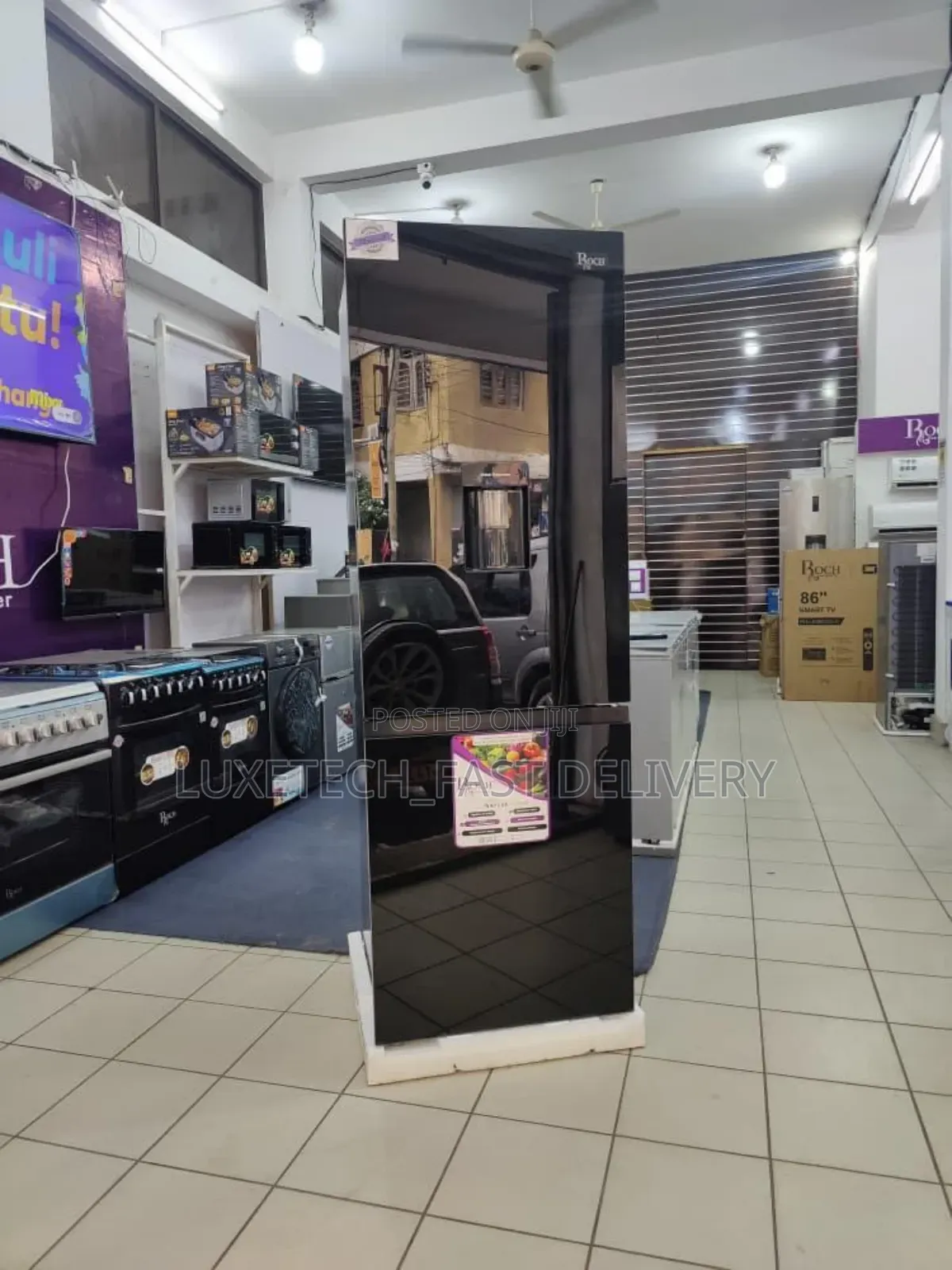 Roch Fridge 309-Liters With Glass Door Design (Bottom Freezer)