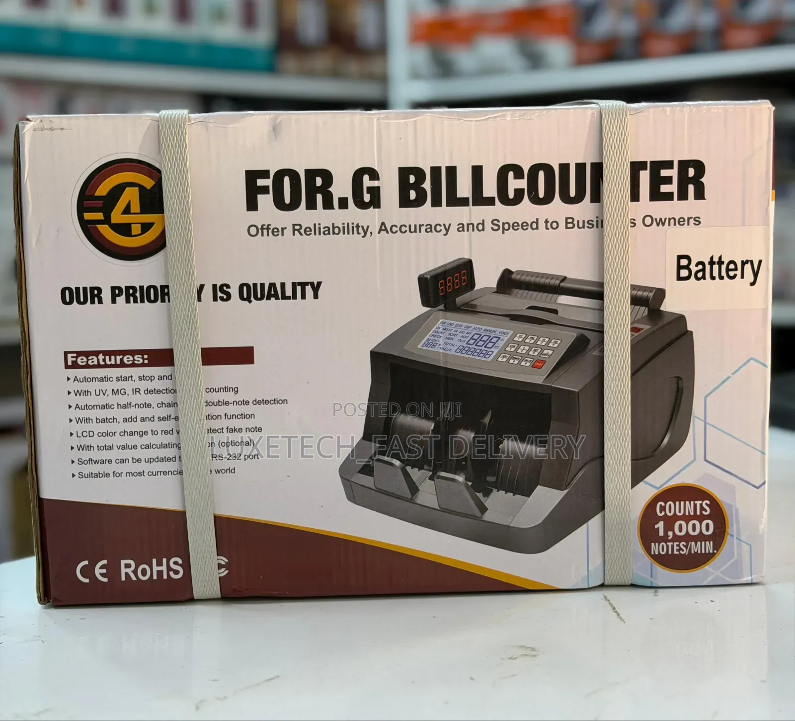 For.G Bill Counting Machine (Rechargeable Battery)
