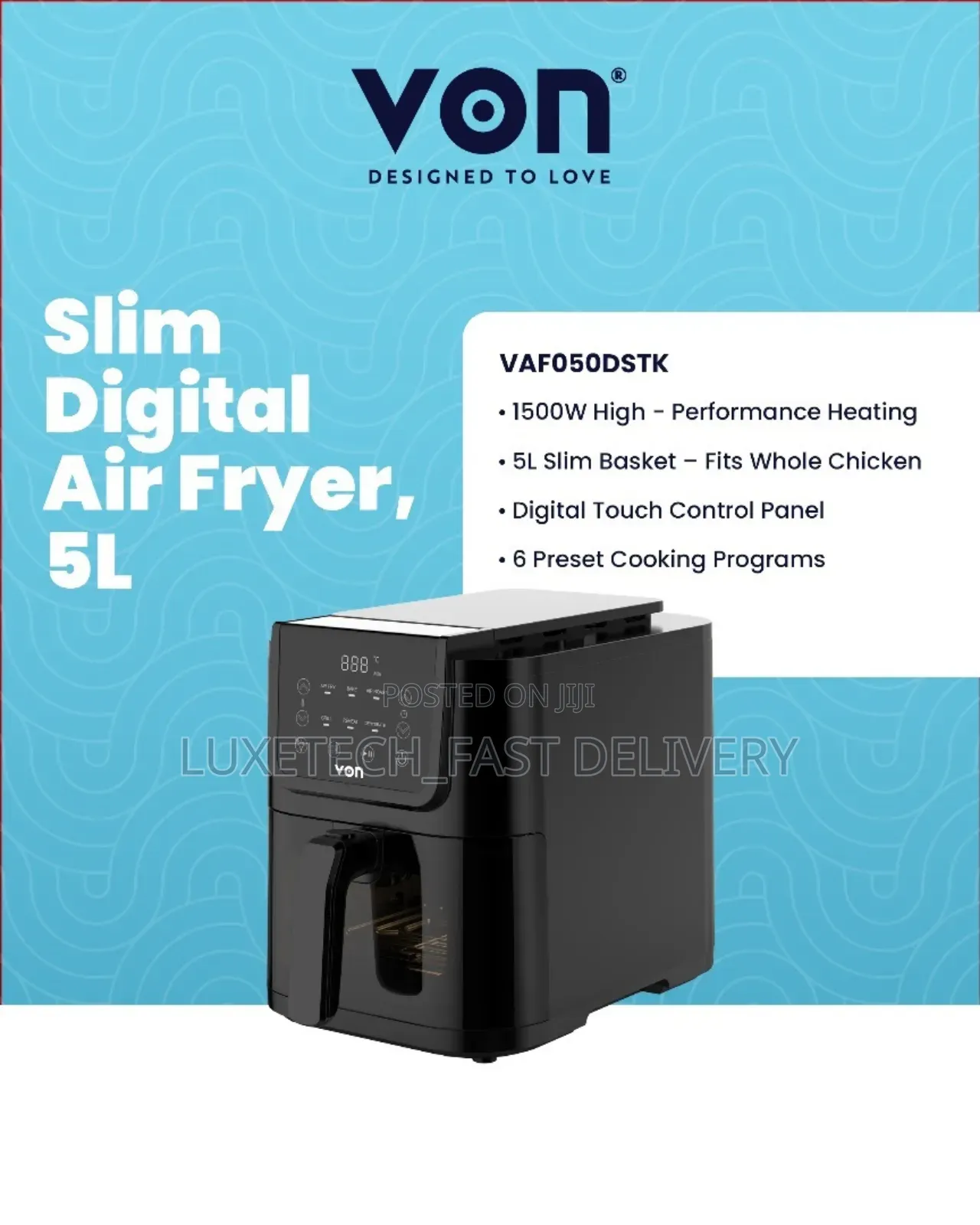 Von Digital Air Fryer 5-Litres